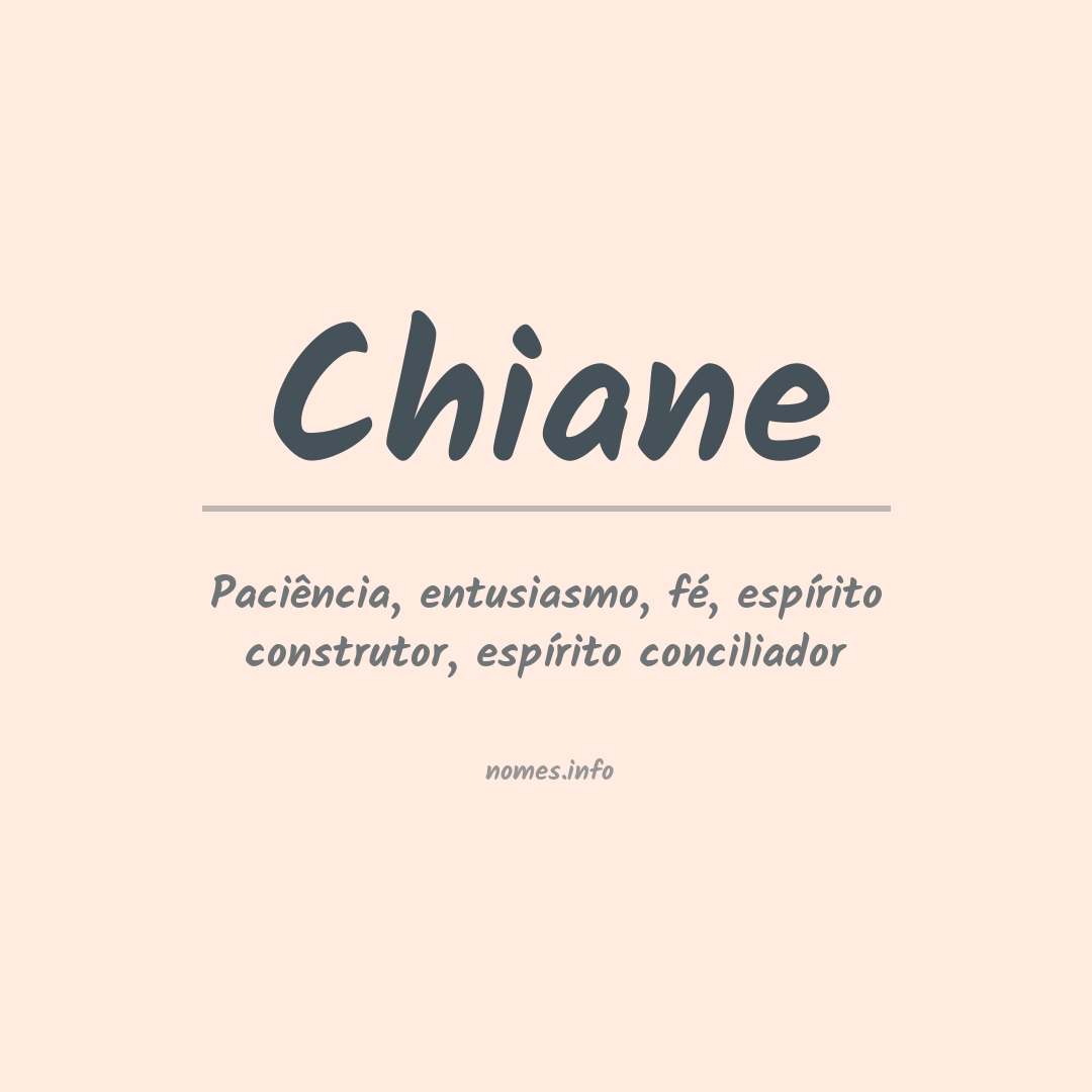 Significado do nome Chiane