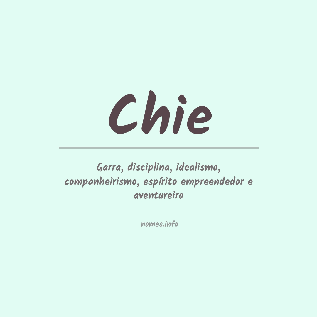 Significado do nome Chie