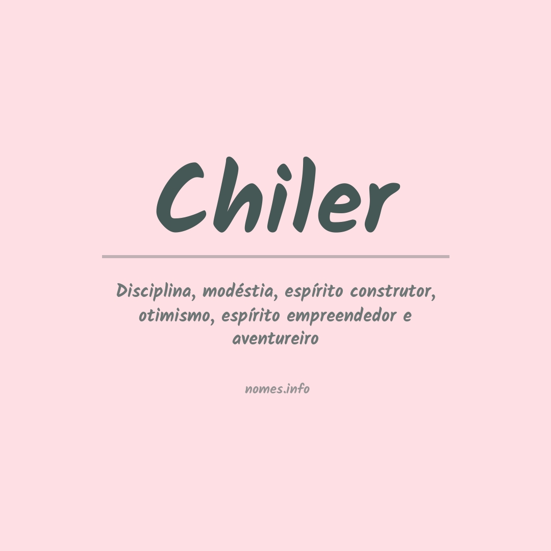 Significado do nome Chiler