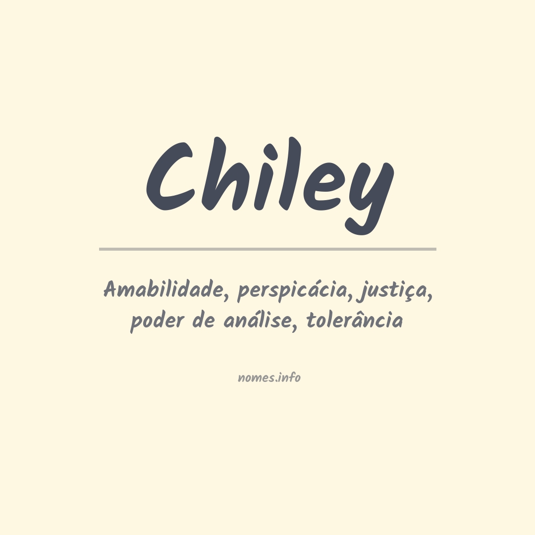 Significado do nome Chiley