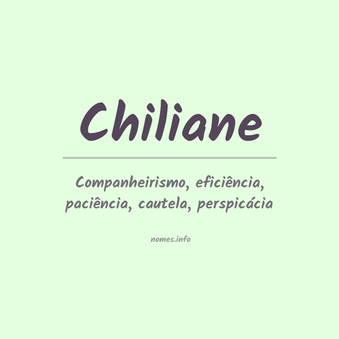 Significado do nome Chiliane