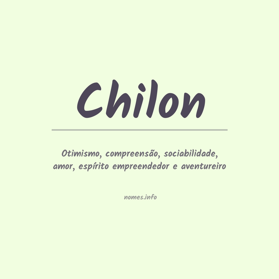 Significado do nome Chilon