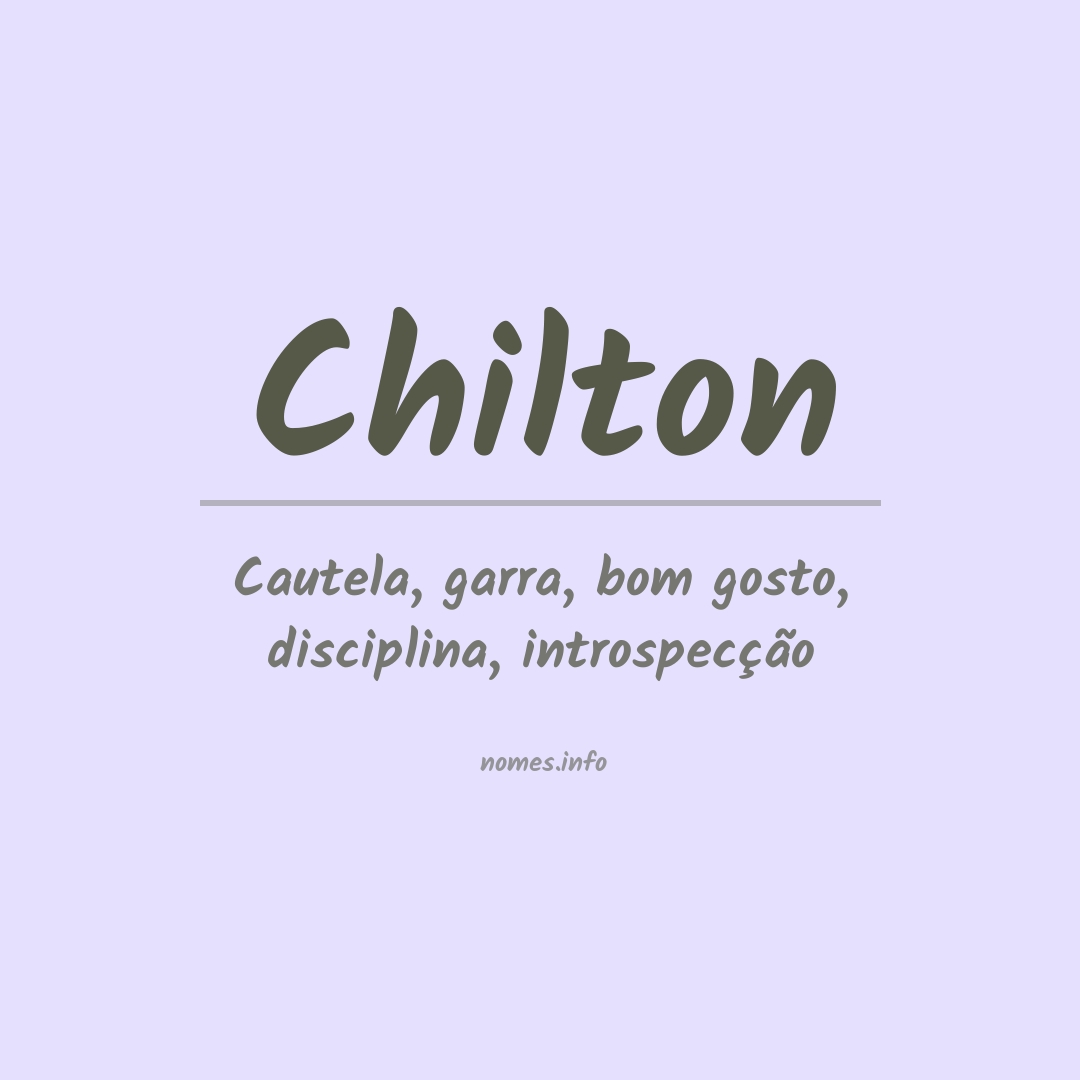 Significado do nome Chilton