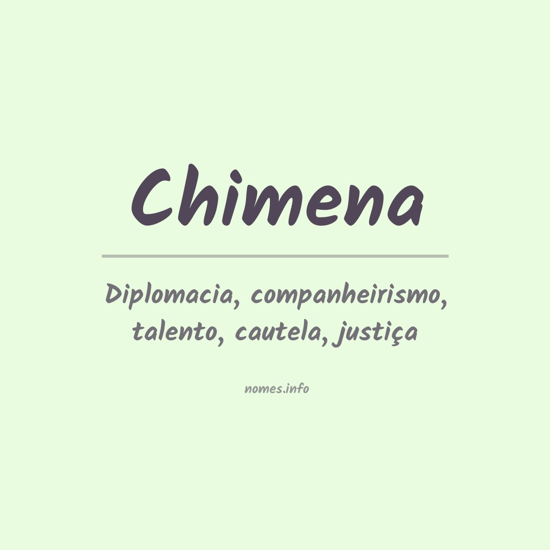 Significado do nome Chimena