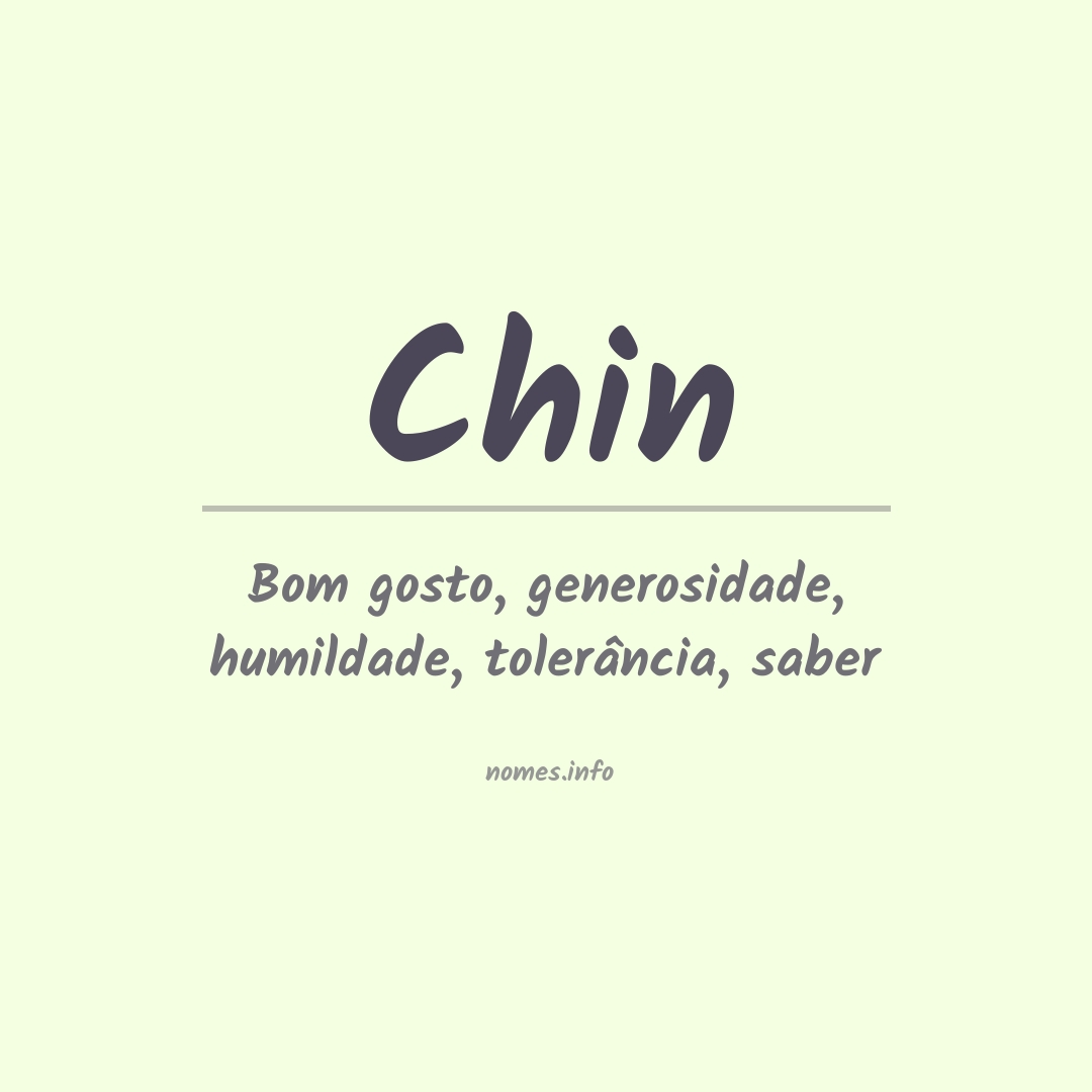 Significado do nome Chin