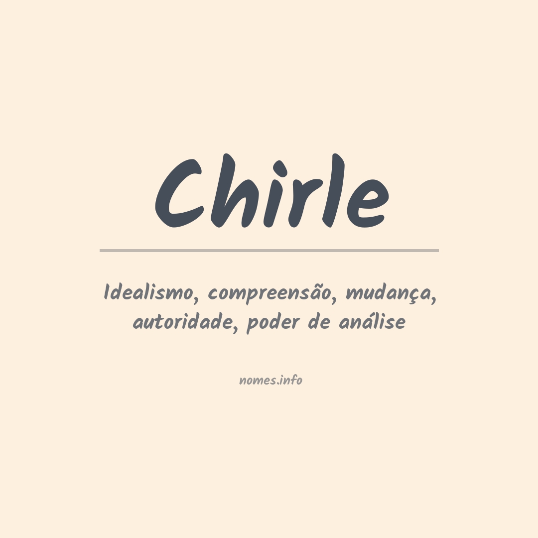 Significado do nome Chirle