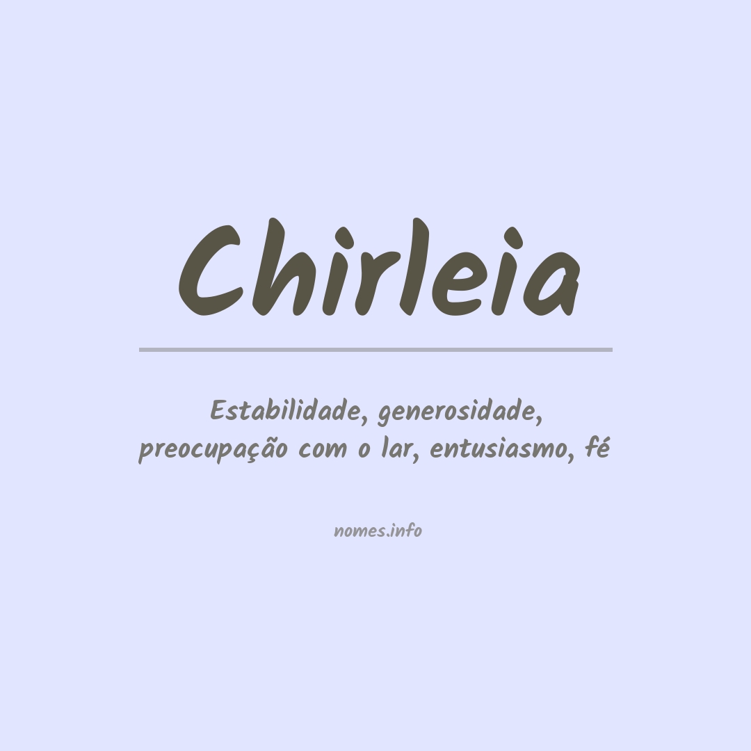 Significado do nome Chirleia