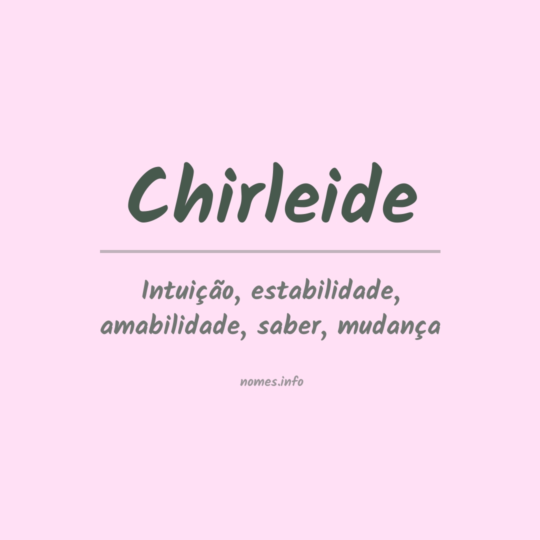 Significado do nome Chirleide
