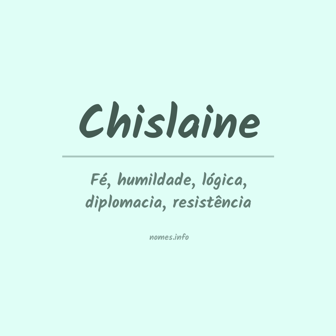 Significado do nome Chislaine