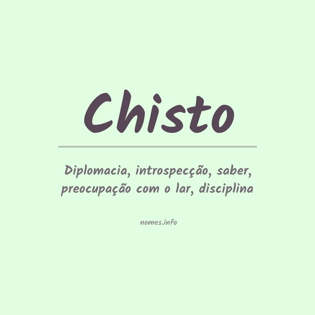 Significado do nome Chisto