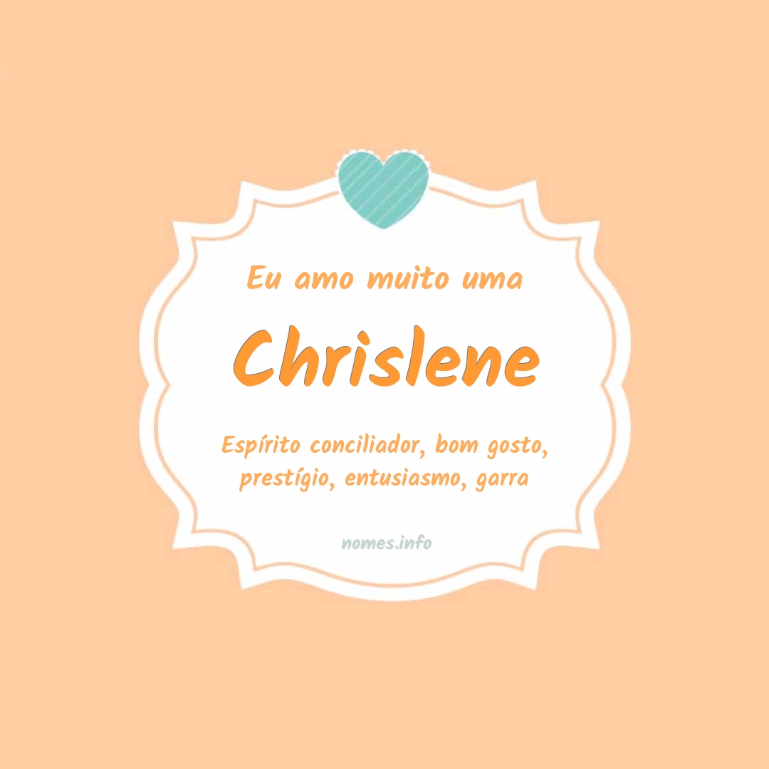 Eu amo muito Chrislene