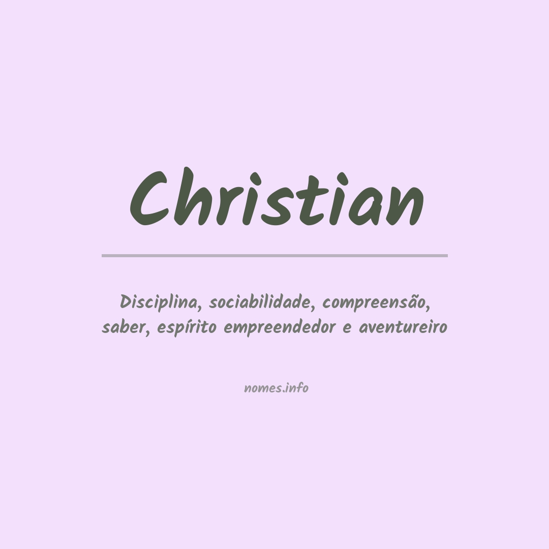 Significado do nome Christian