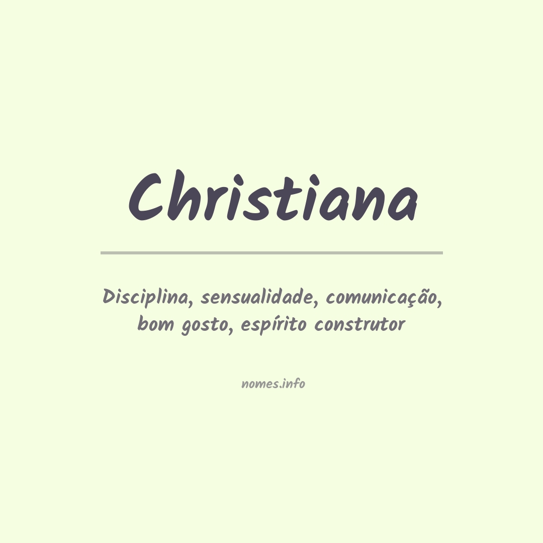 Significado do nome Christiana