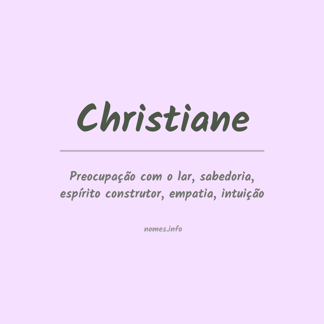 Significado do nome Christiane