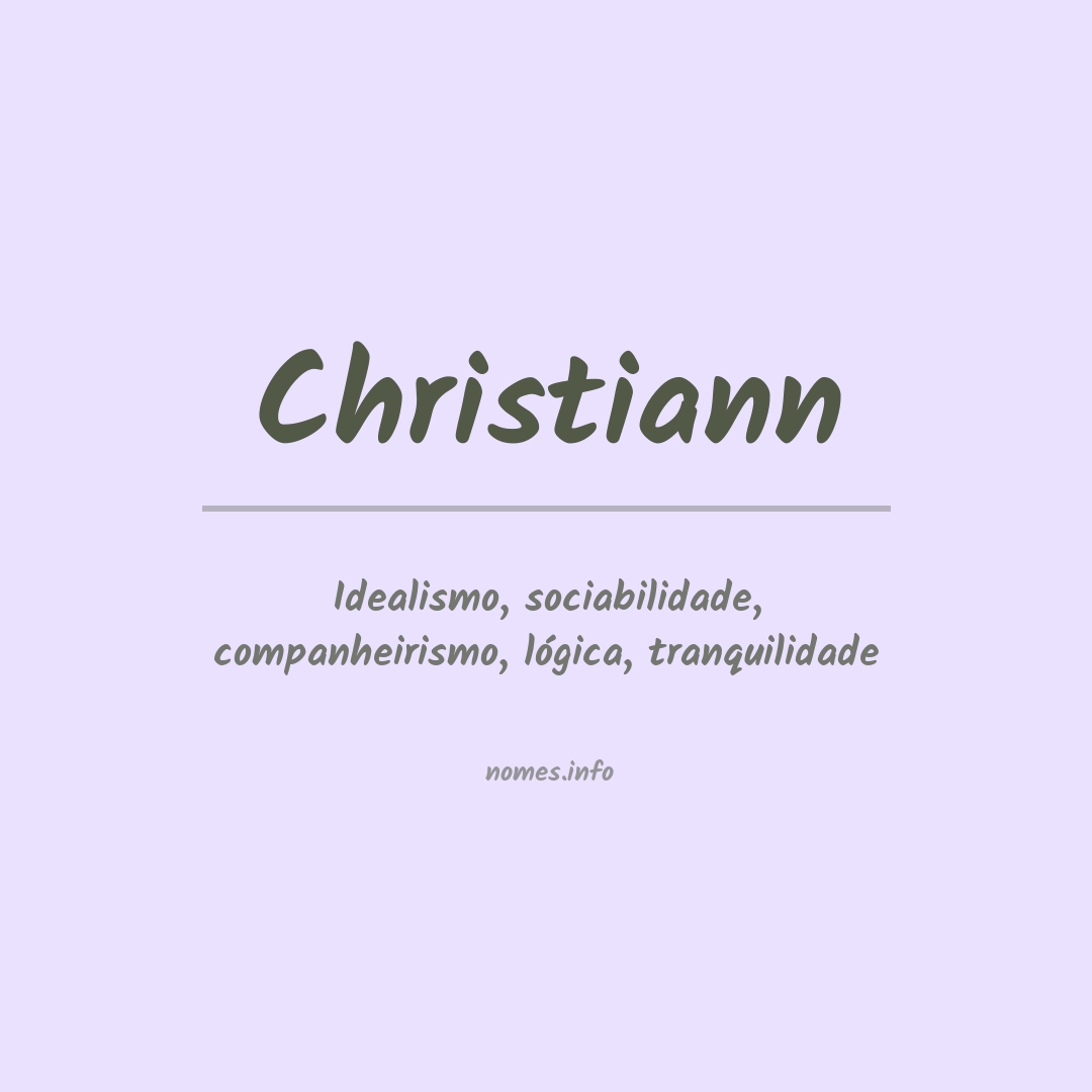 Significado do nome Christiann
