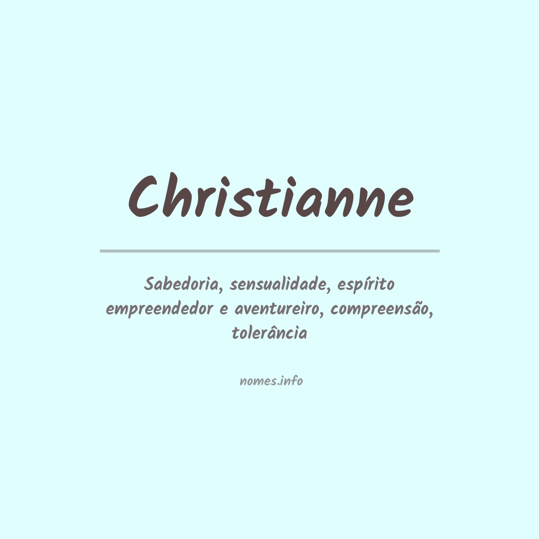 Significado do nome Christianne