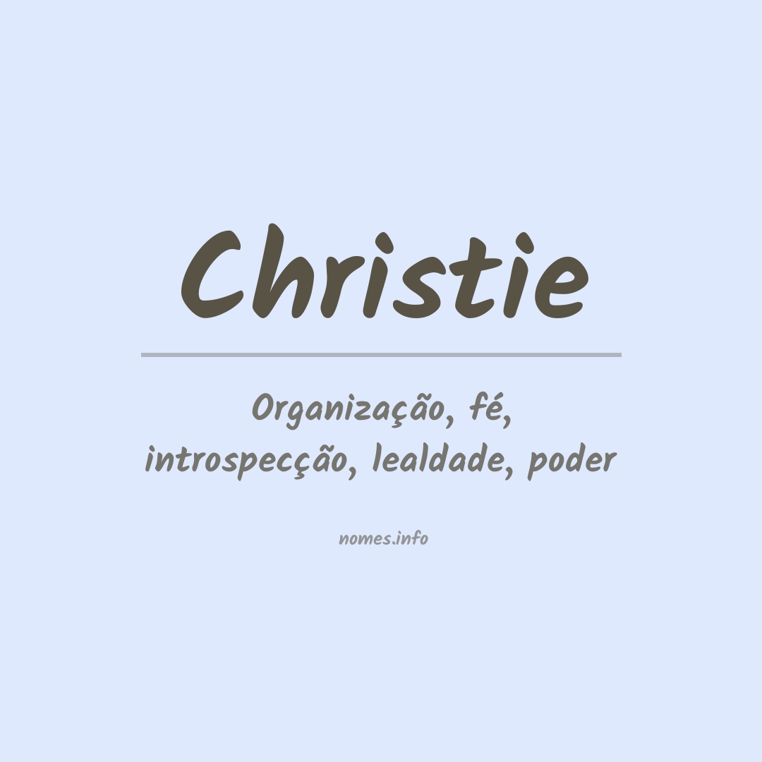 Significado do nome Christie