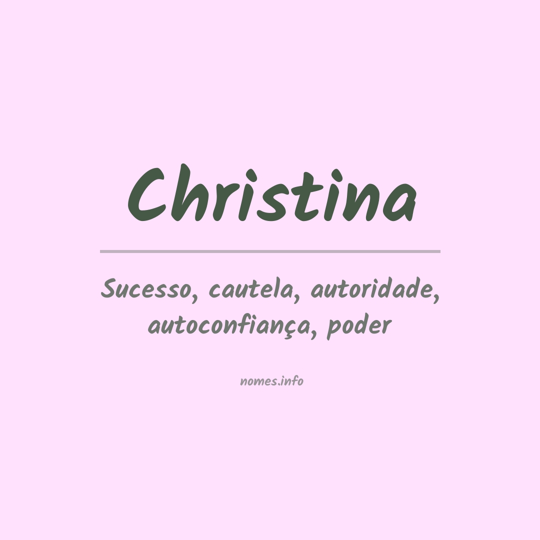 Significado do nome Christina