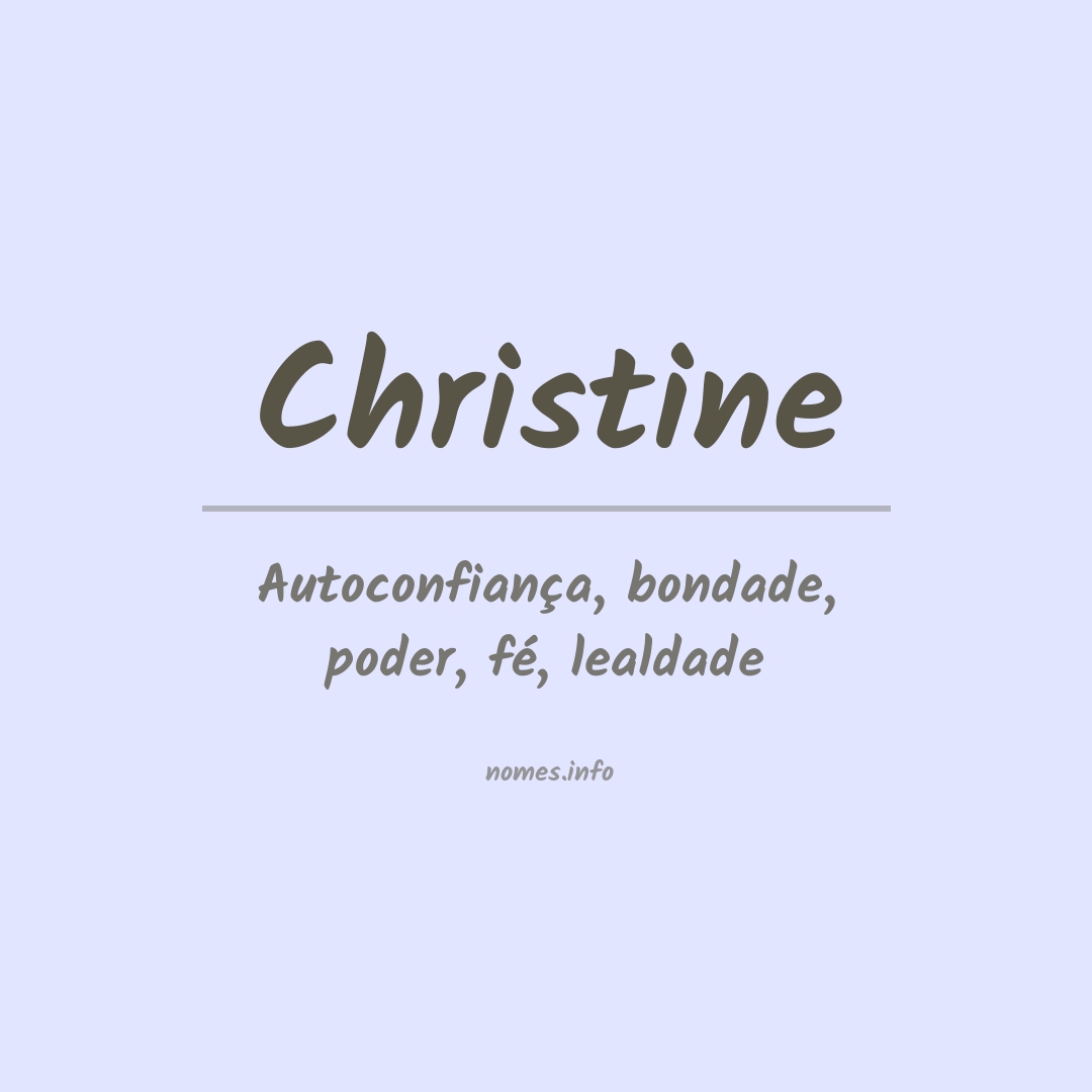 Significado do nome Christine