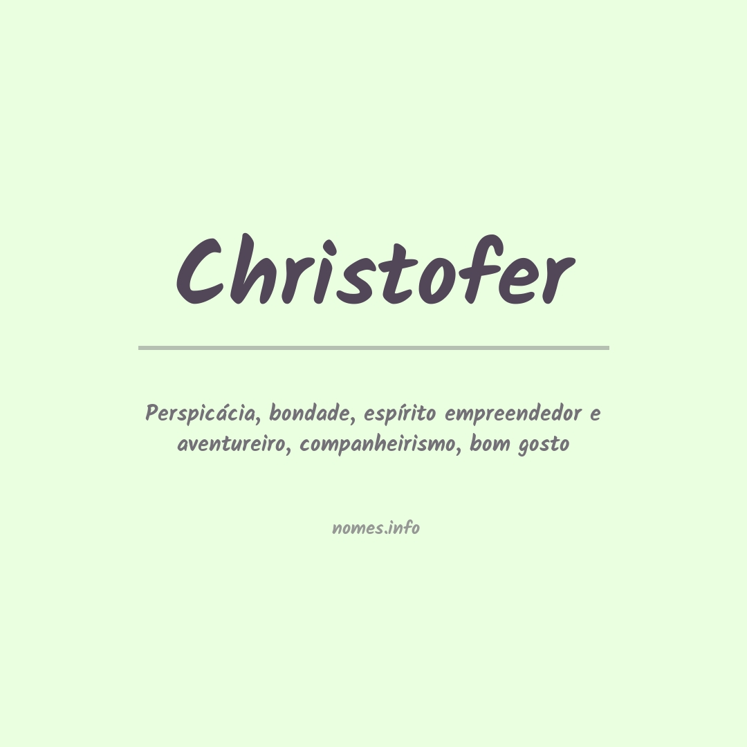 Significado do nome Christofer