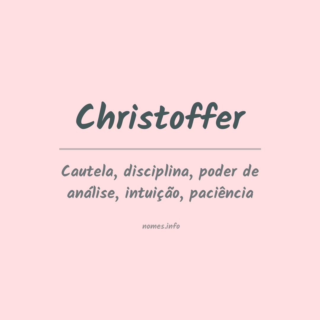 Significado do nome Christoffer