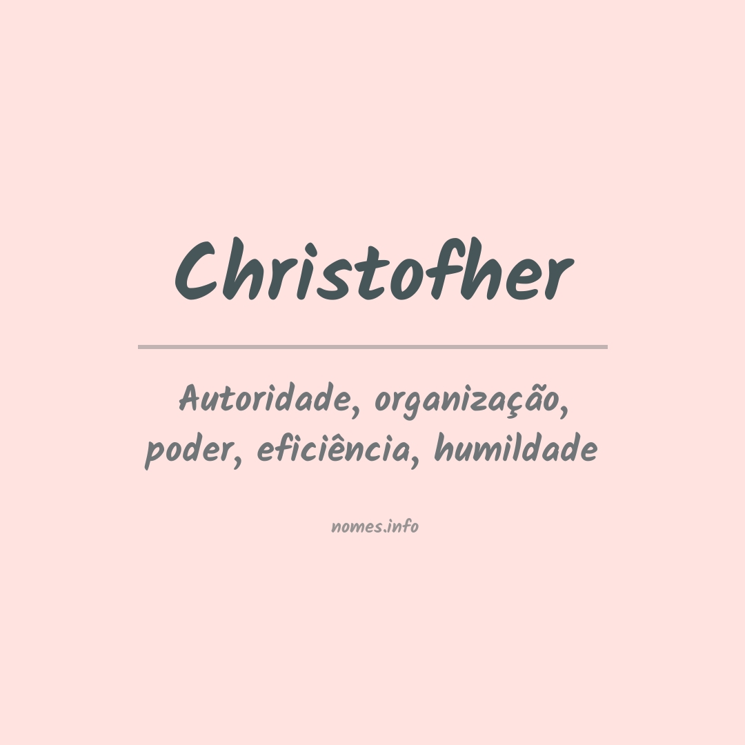Significado do nome Christofher