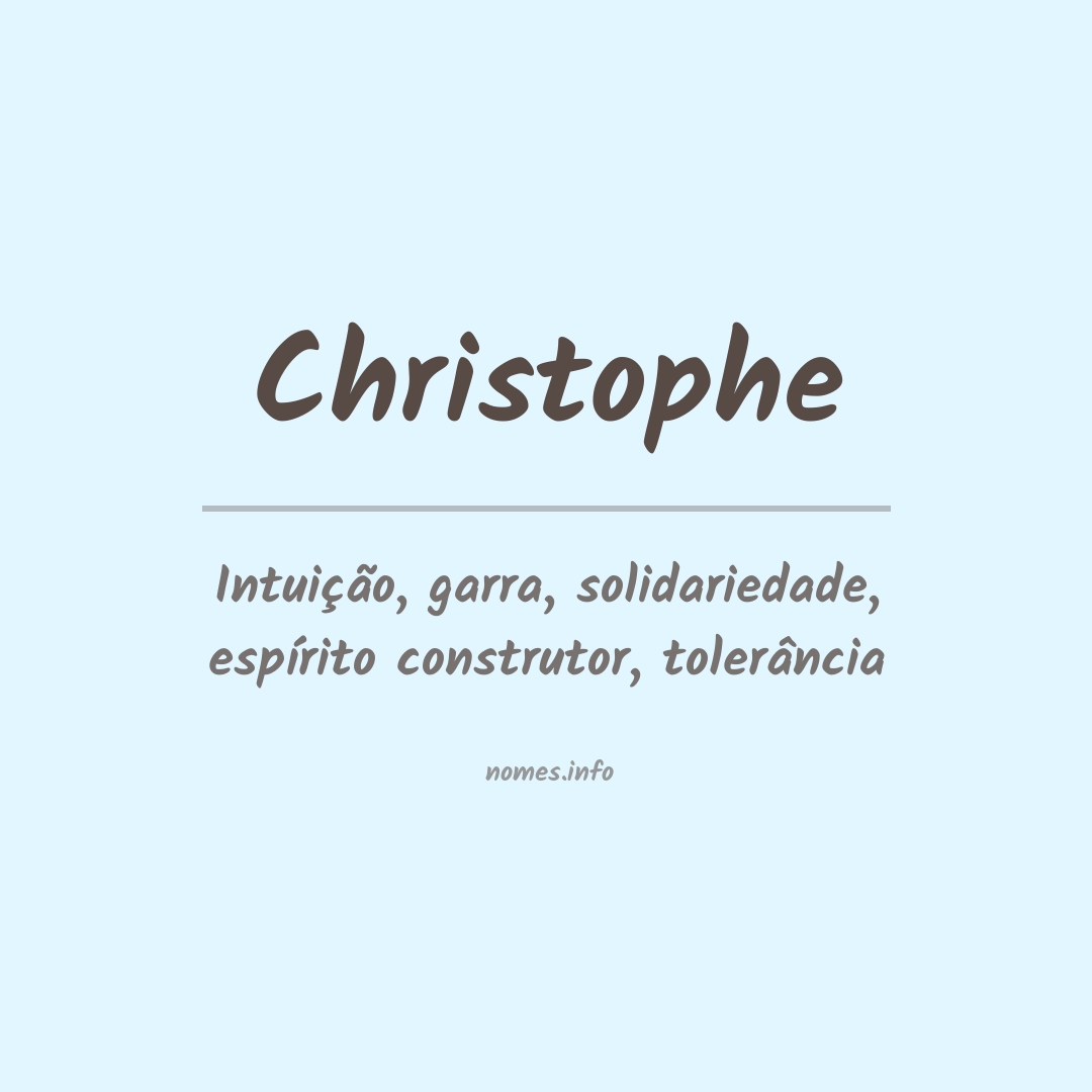 Significado do nome Christophe