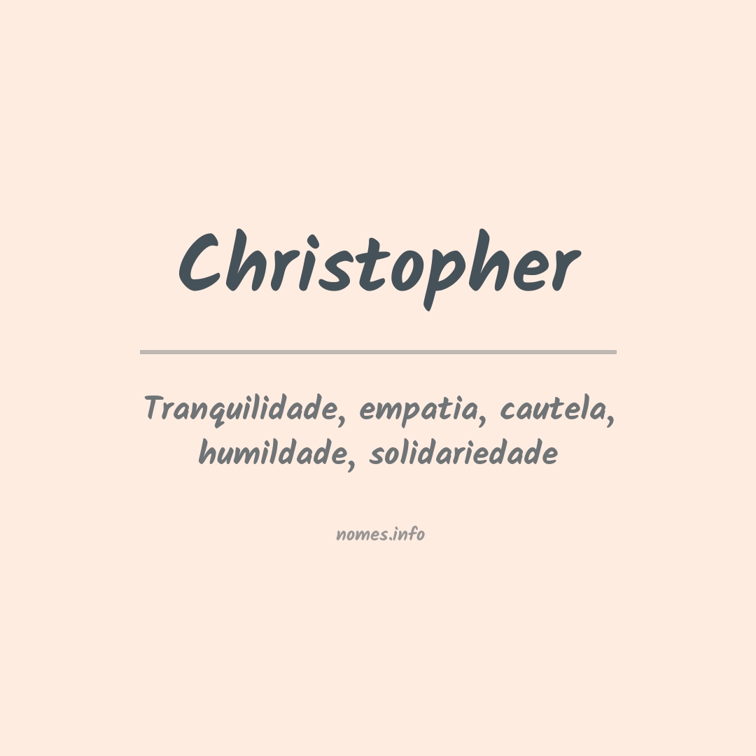 Significado do nome Christopher