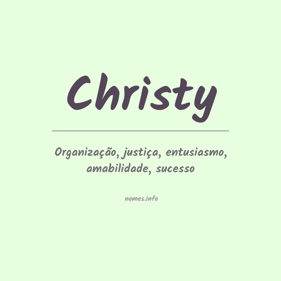 Significado do nome Christy