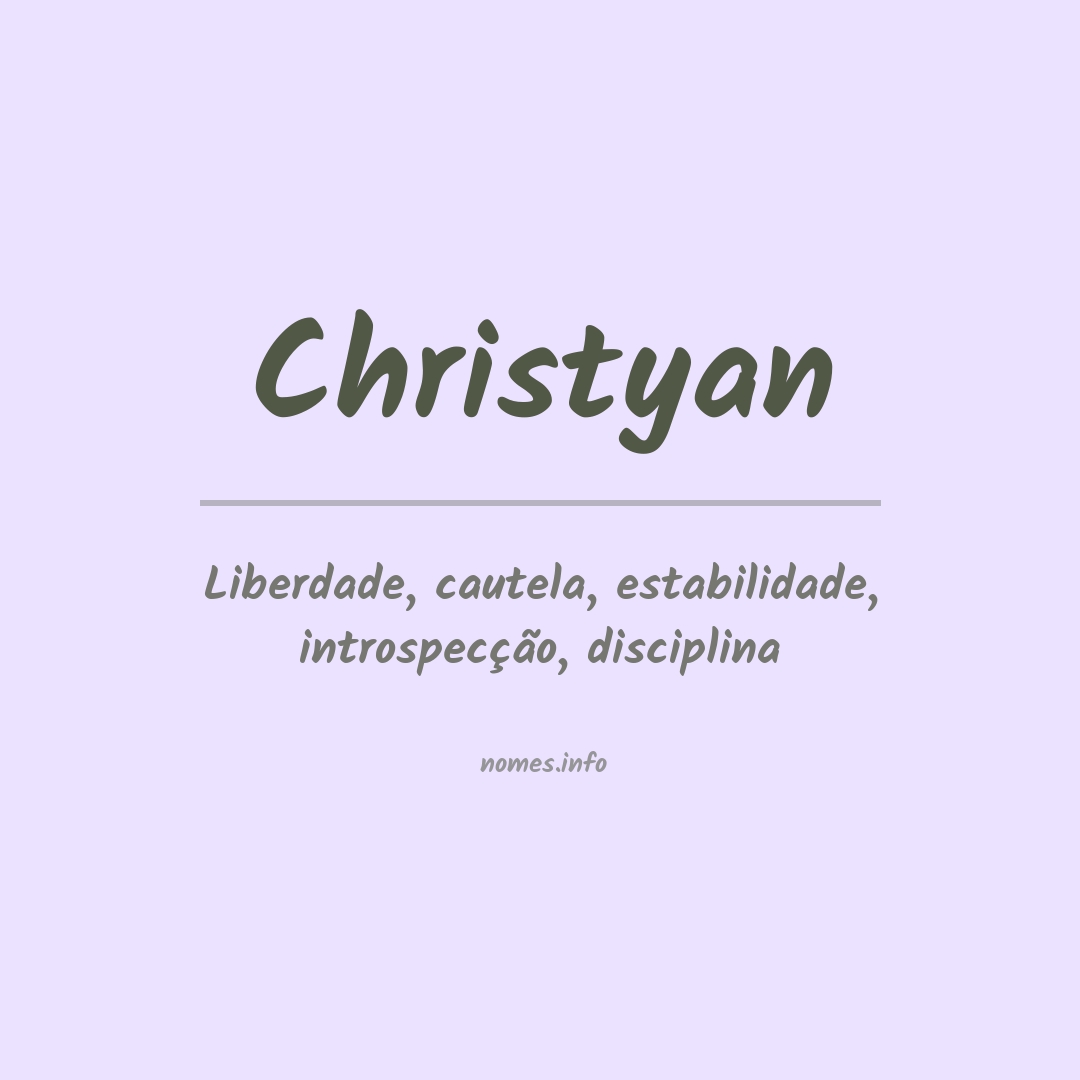 Significado do nome Christyan