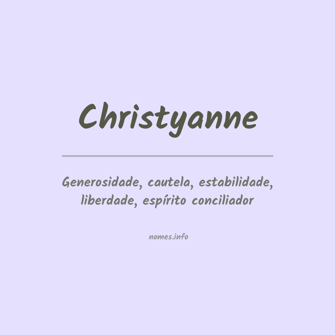 Significado do nome Christyanne