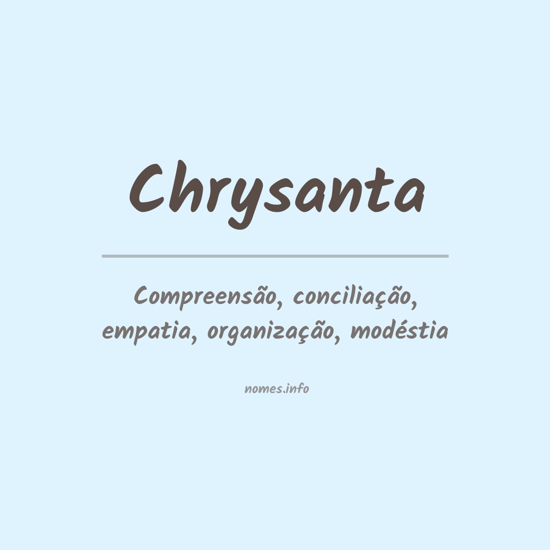 Significado do nome Chrysanta