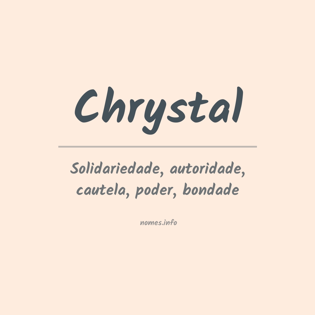 Significado do nome Chrystal