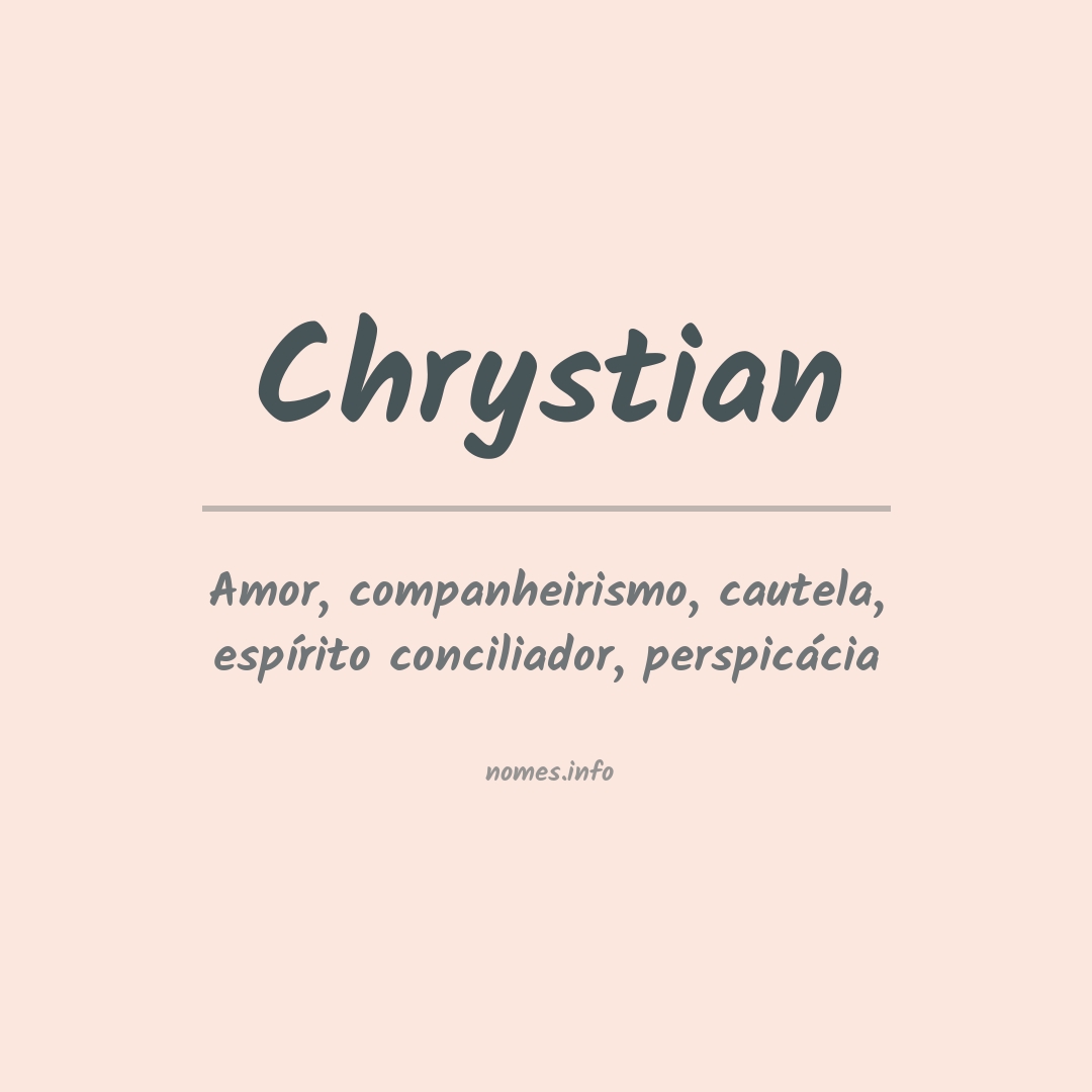 Significado do nome Chrystian
