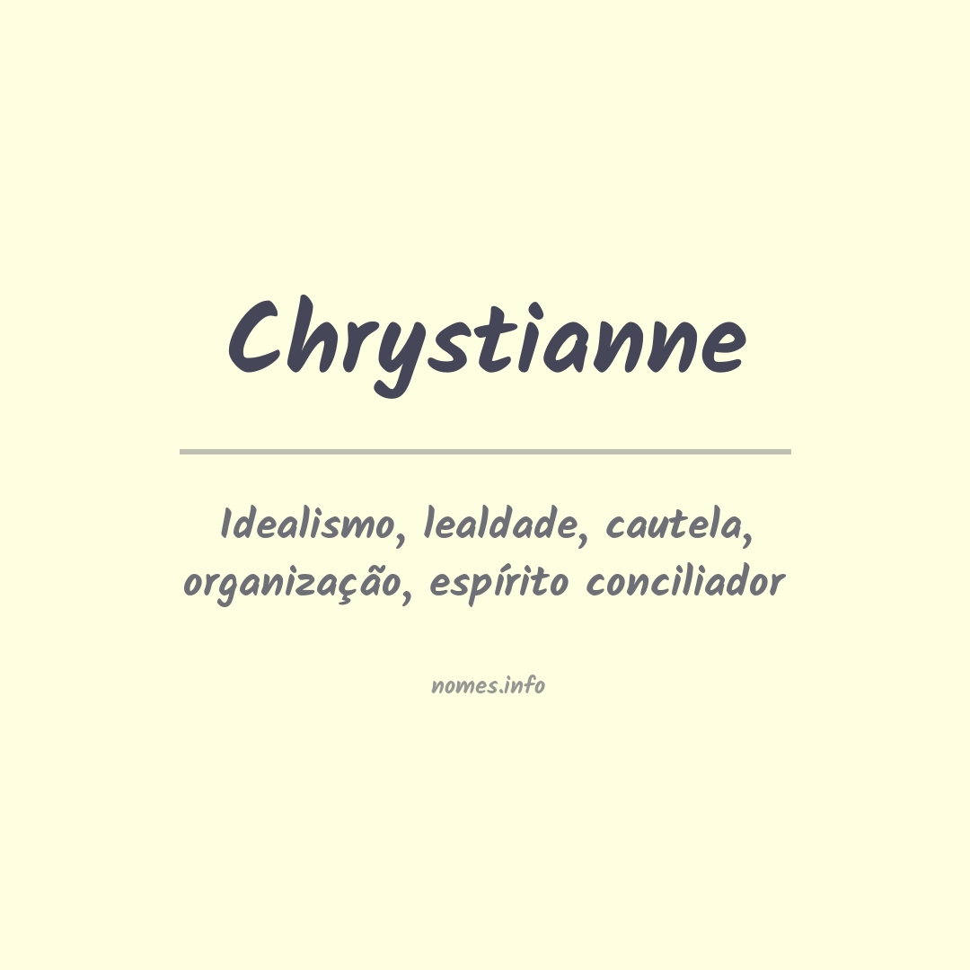 Significado do nome Chrystianne