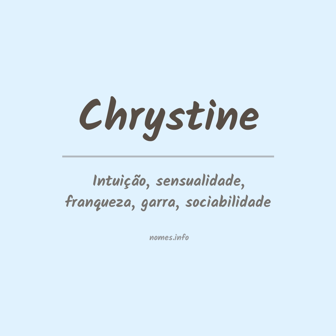 Significado do nome Chrystine