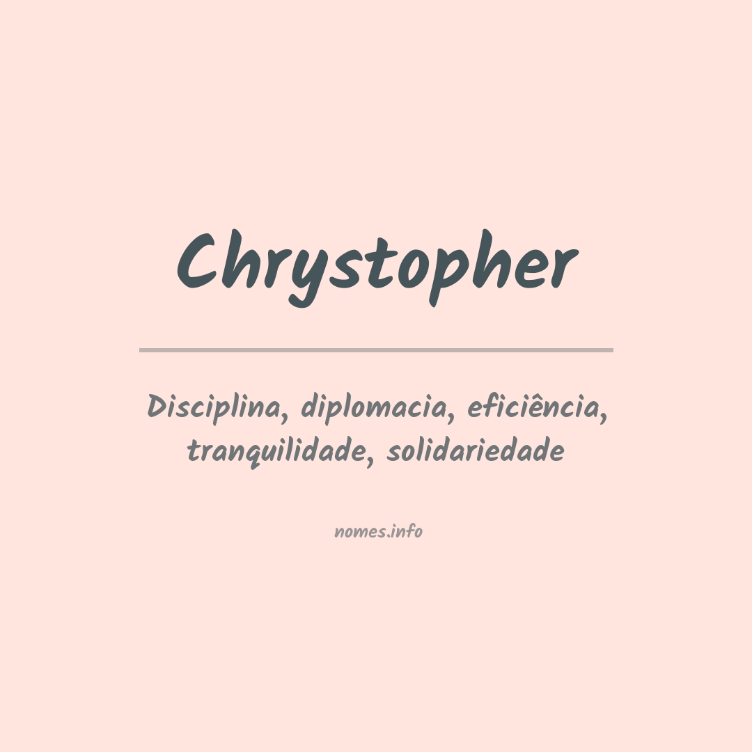 Significado do nome Chrystopher