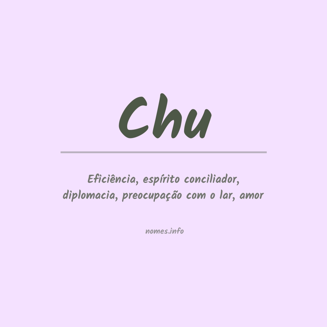 Significado do nome Chu
