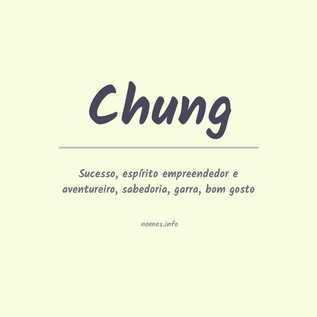 Significado do nome Chung