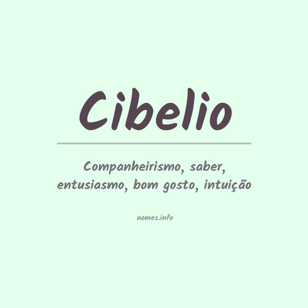 Significado do nome Cibelio