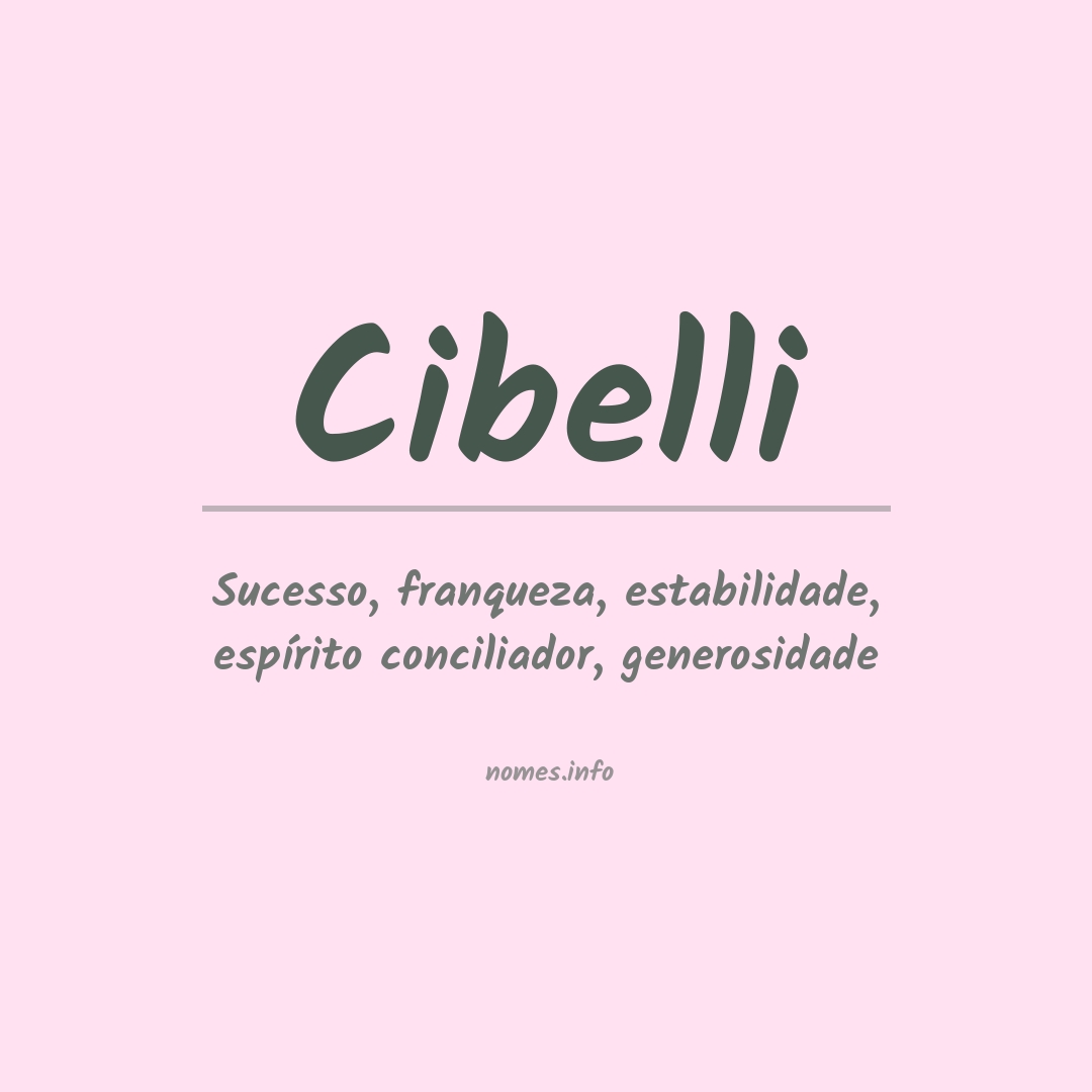 Significado do nome Cibelli