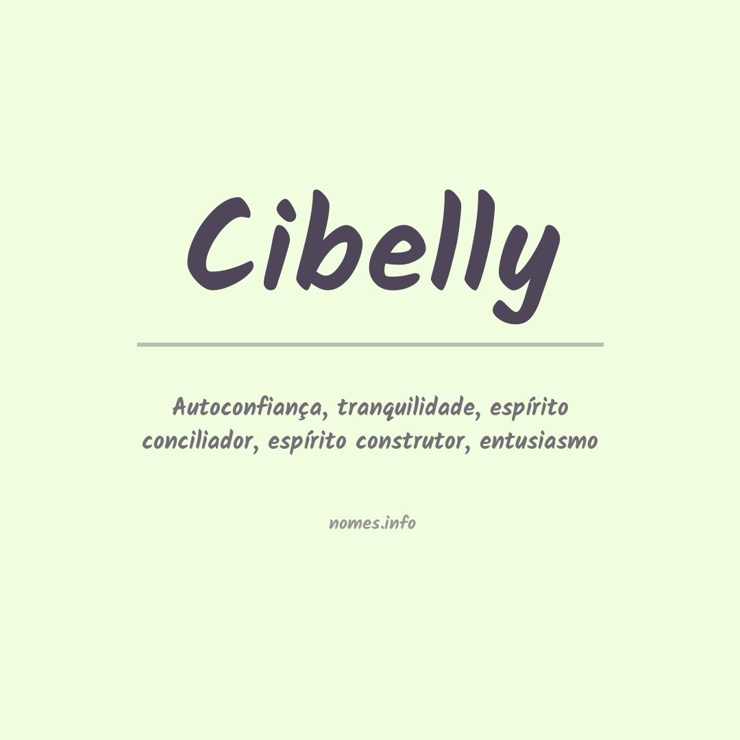 Significado do nome Cibelly