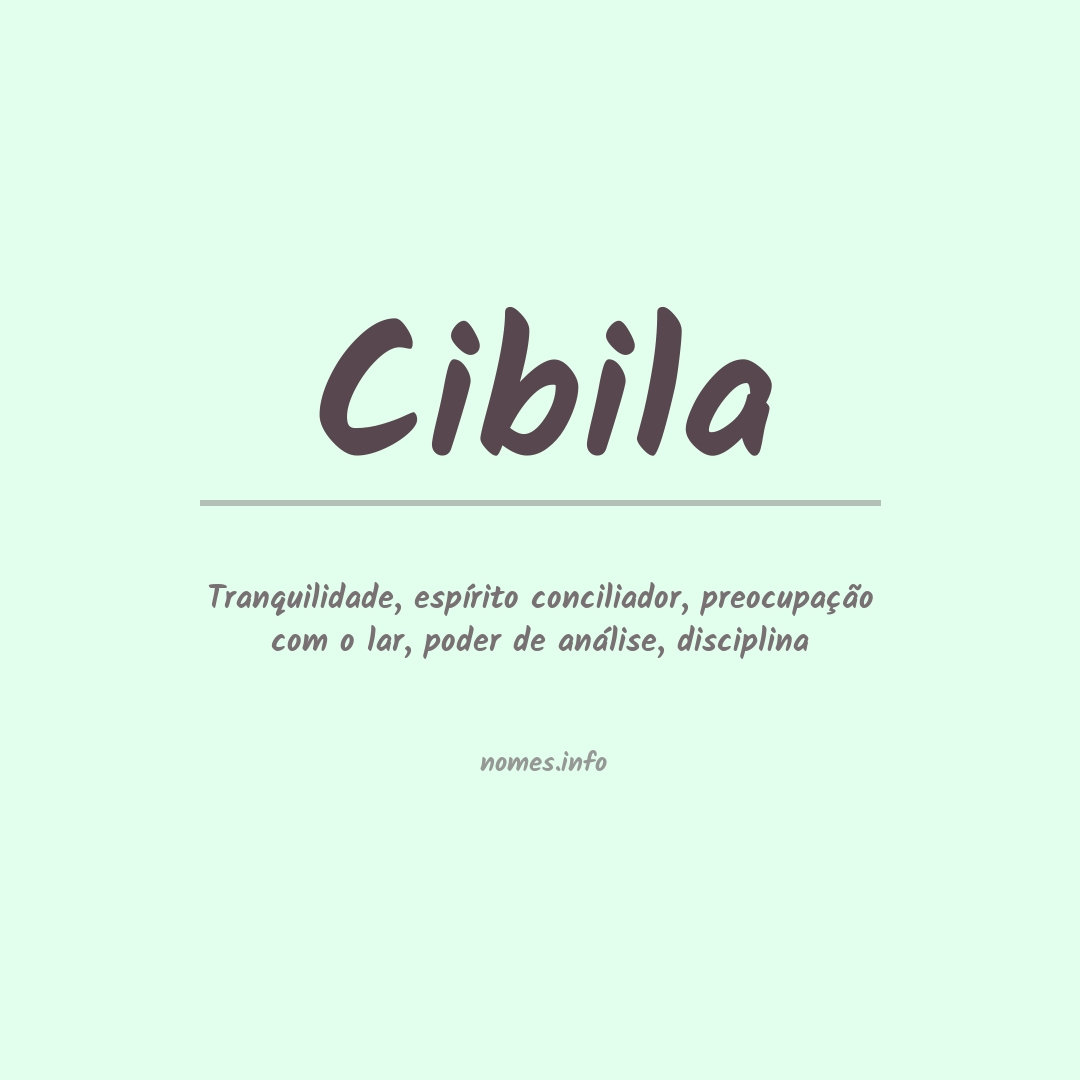 Significado do nome Cibila