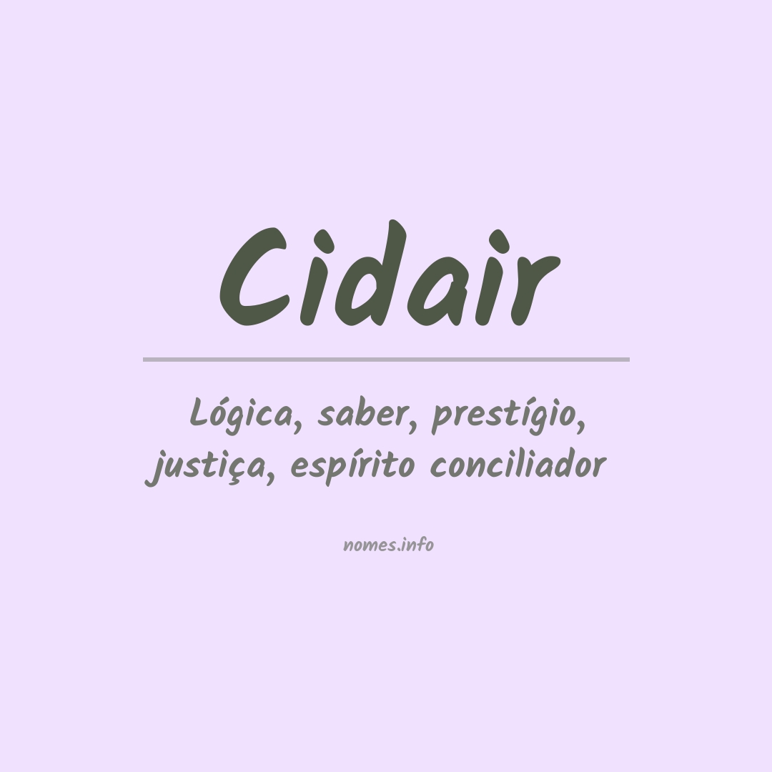 Significado do nome Cidair