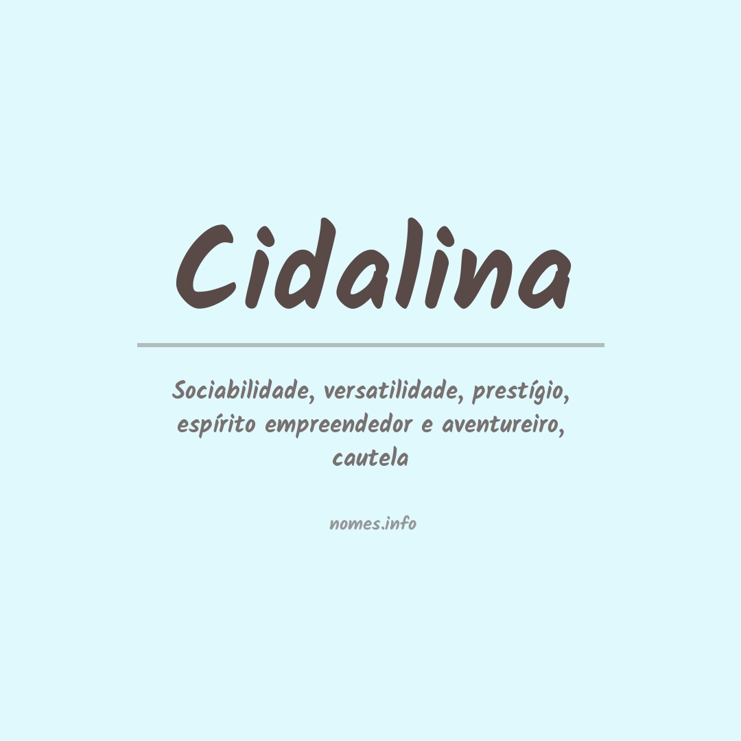 Significado do nome Cidalina