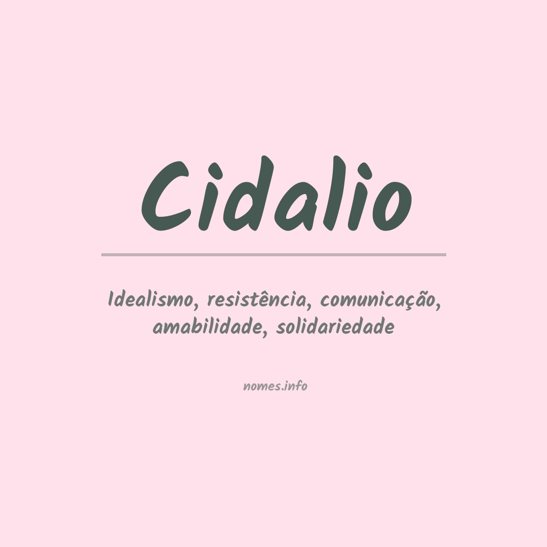 Significado do nome Cidalio