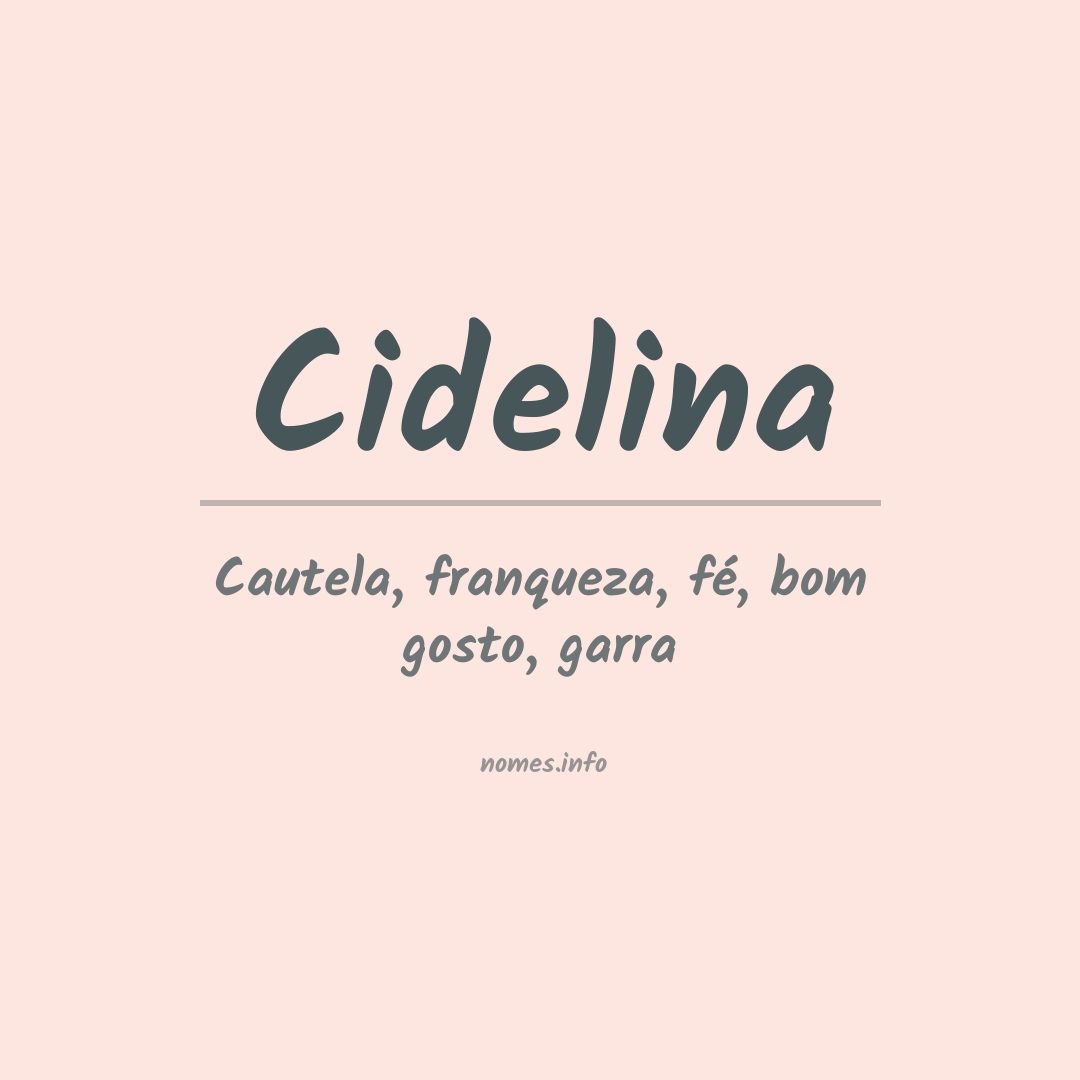 Significado do nome Cidelina