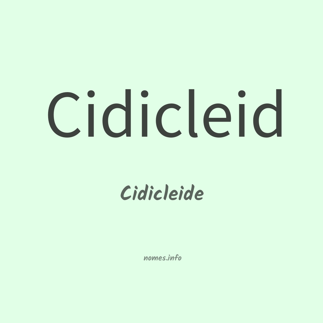 Cidicleide em chinês