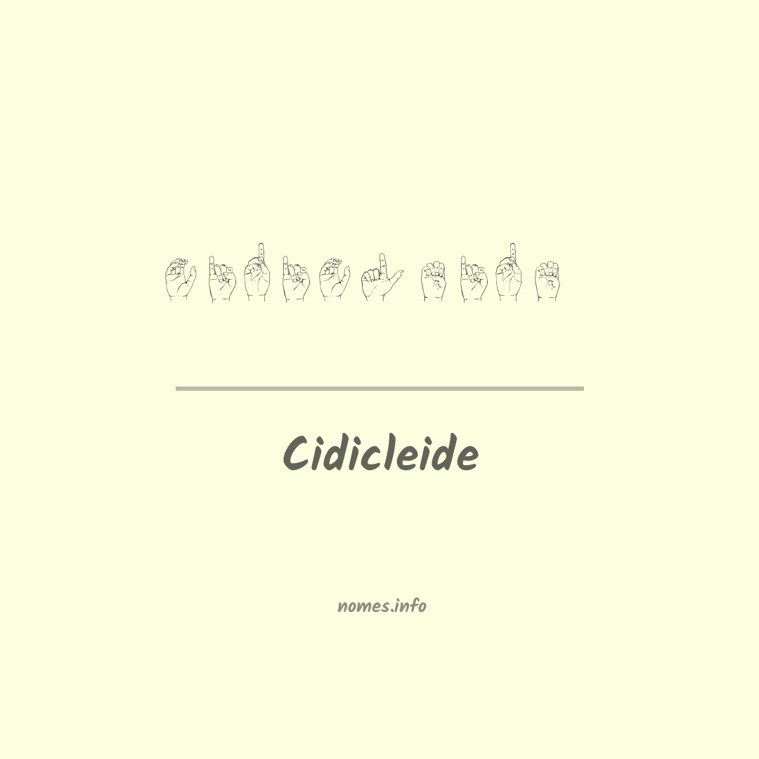 Cidicleide em Libras