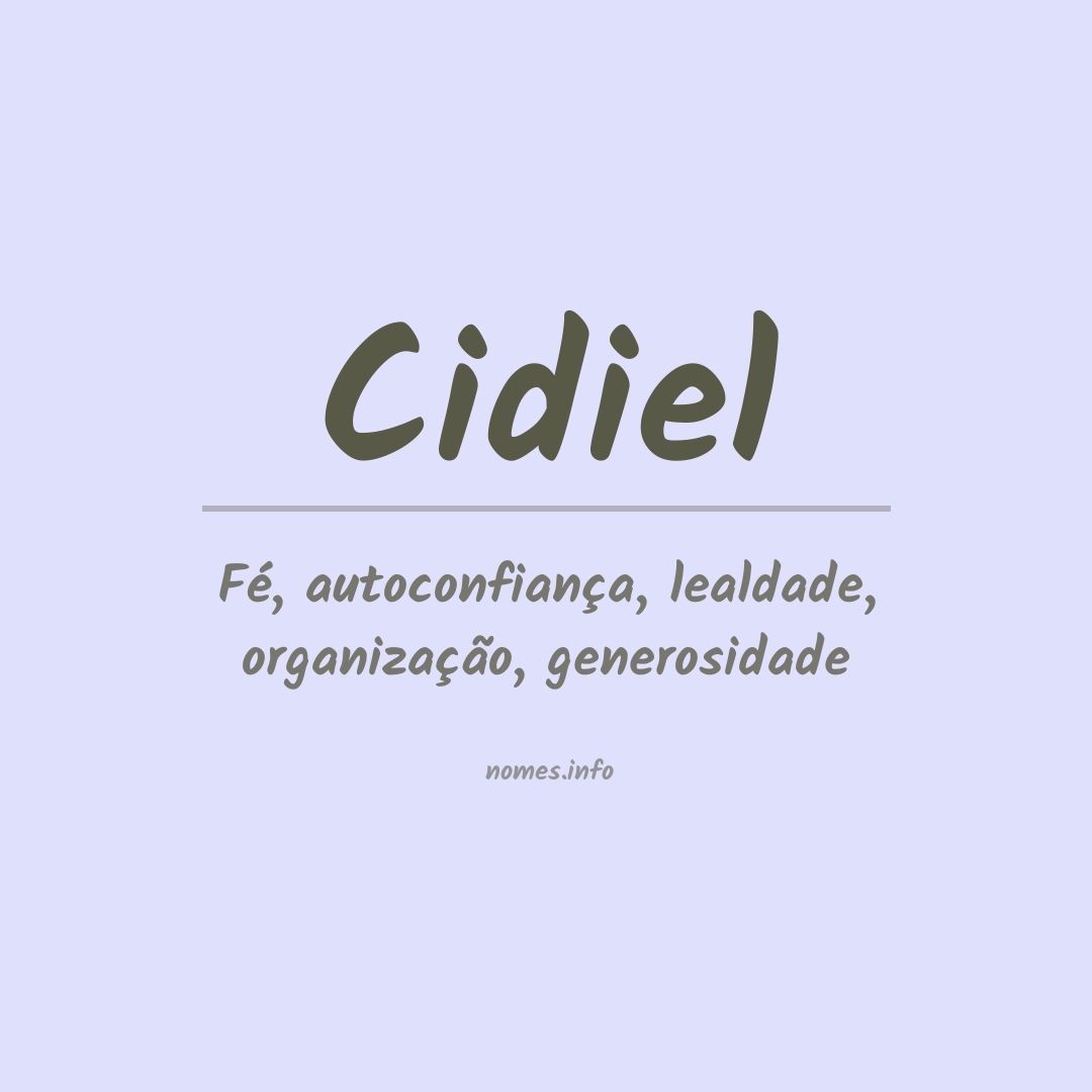 Significado do nome Cidiel